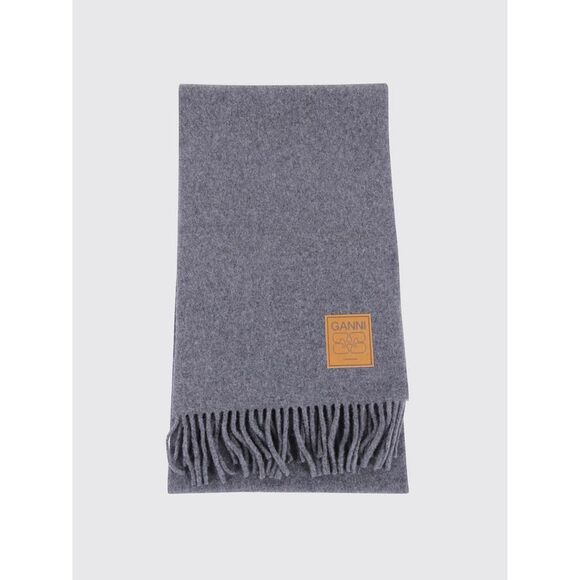 Ganni Scarf Woman Grey - Picture 1 of 2